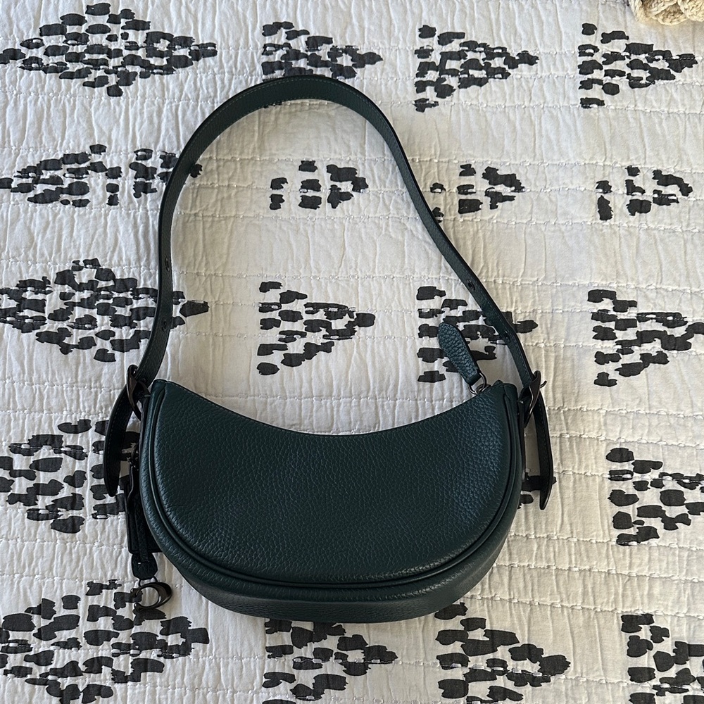 Coach Green Leather Shoulder Bag